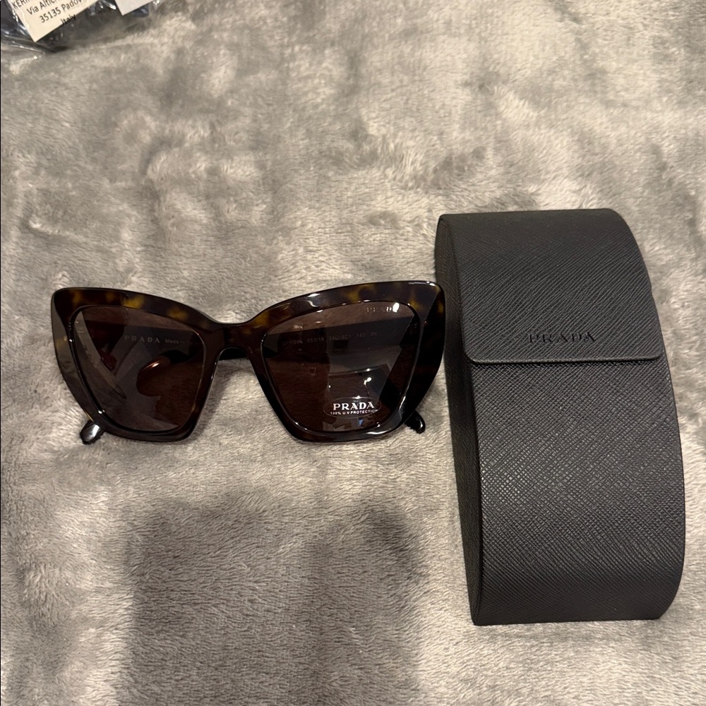 Prada Women's Tort Brown Cat-Eye Sunglasses